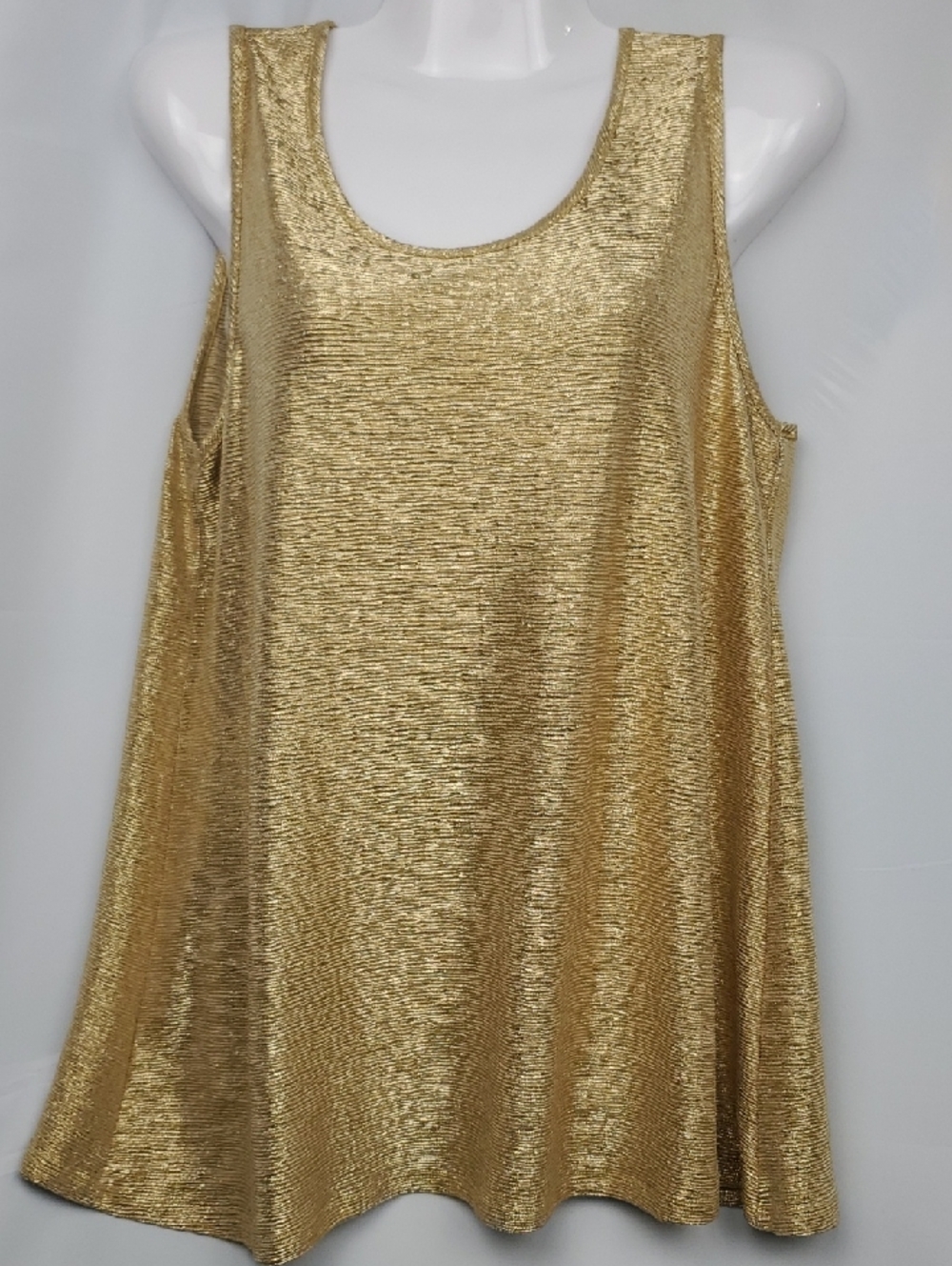 Espresso Metallic Gold Sleeveless Tank